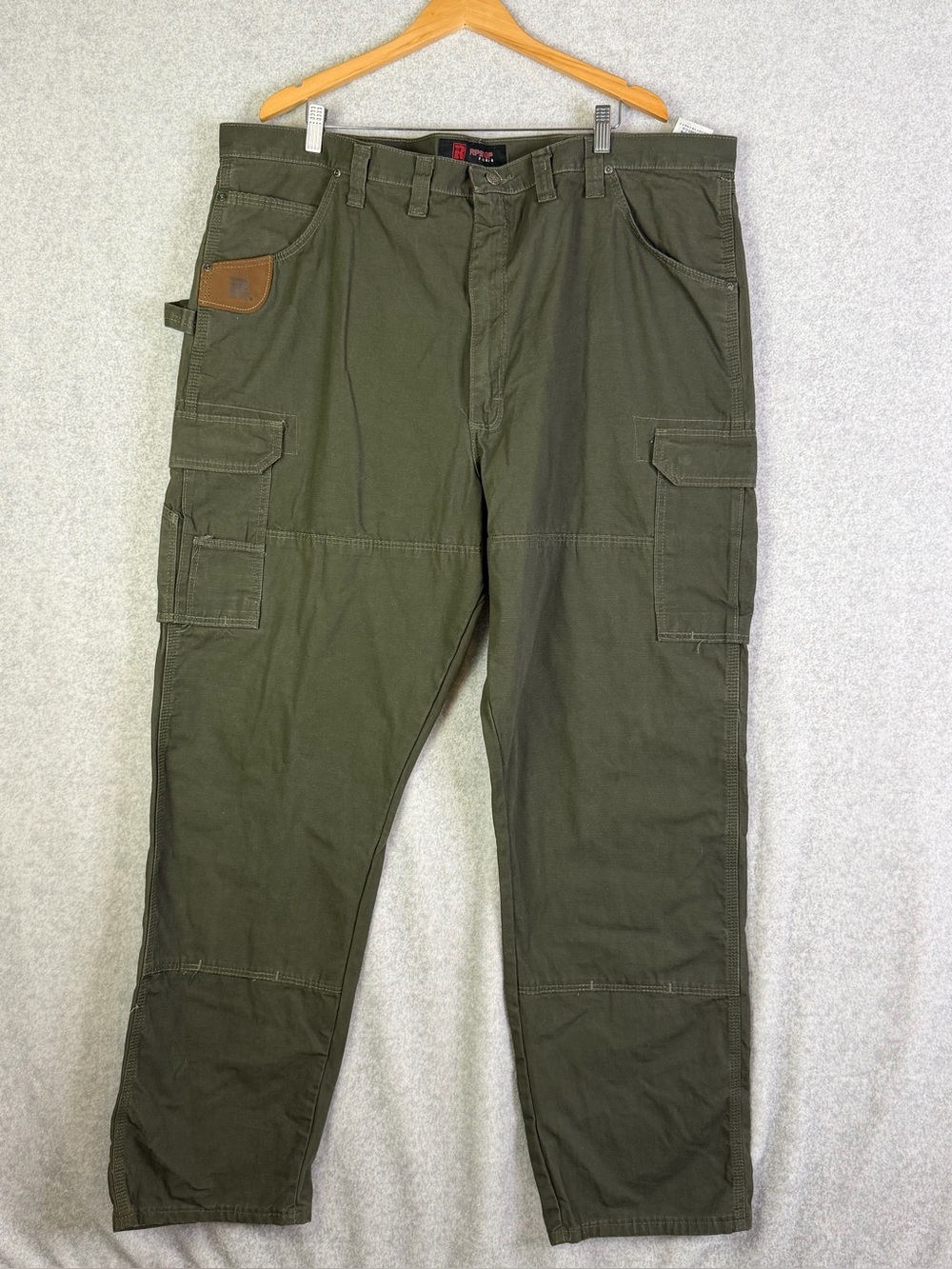 Wrangler Riggs Workwear Cargo Pants 46x34 Olive Ripstop Heavy Duty NWOT